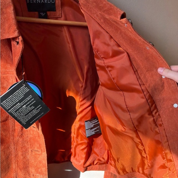 Bernardo Women's Orange Suede Jacket NWT - Picture 10 of 11
